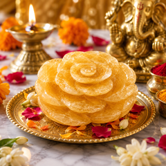 CITRINE CRYSTAL FLOWER (HAPPY STONE) SIZE: 2 INCHES, 70-80 GMS