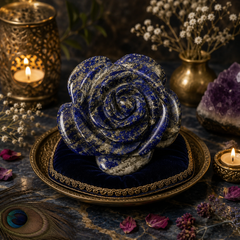 LAPIS LAZULI CRYSTAL FLOWER (STONE OF GOD) SIZE: 2 INCHES, 75-100 GMS