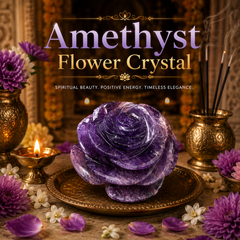 AMETHYST CRYSTAL FLOWER (STONE OF PROTECTION) SIZE: 2 INCHES, 70-80 GMS