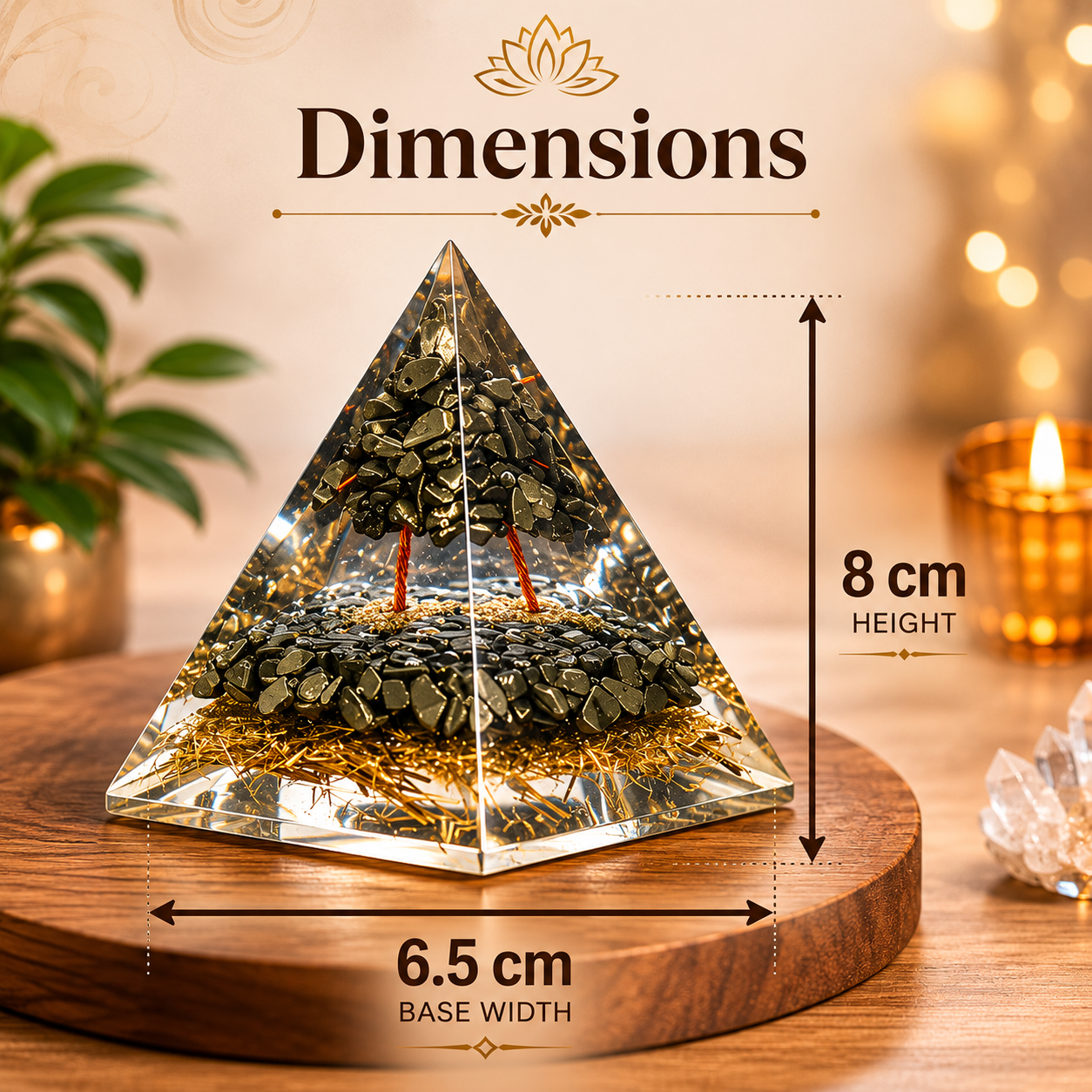 PYRITE MONEY MAGNET PYRAMID