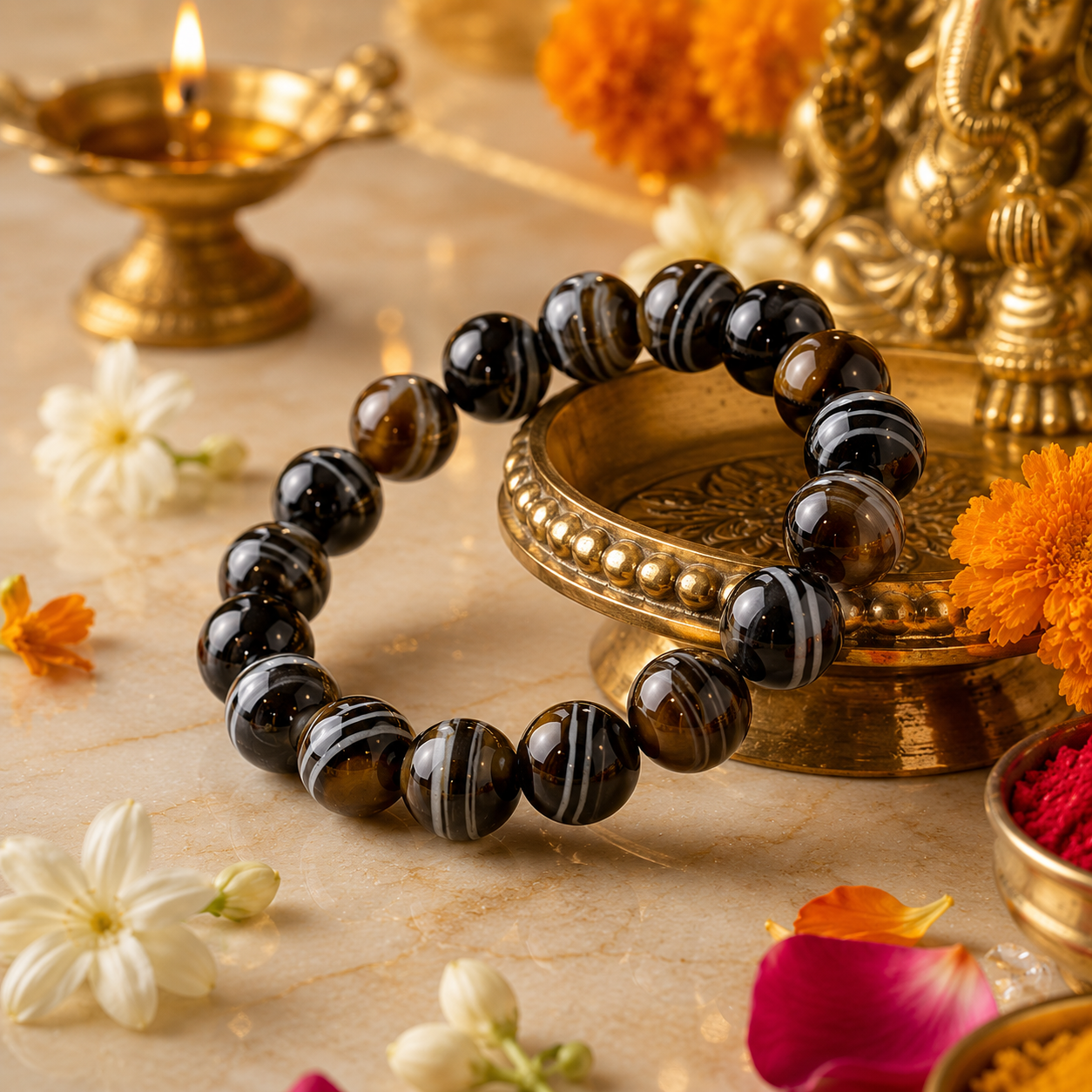 SULEMANI HAKIK BRACELET (BLACK AGATE)