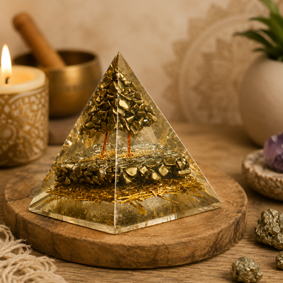 PYRITE MONEY MAGNET PYRAMID