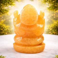 CITRINE CRYSTAL GANESH JI (HAPPY STONE) SIZE: 2 INCHES, 70-80 GMS