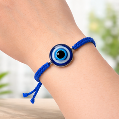 PURE SILVER EVIL EYE BRACELET SIZE: DIAMETER 25MM MATERIAL: 925 SILVER