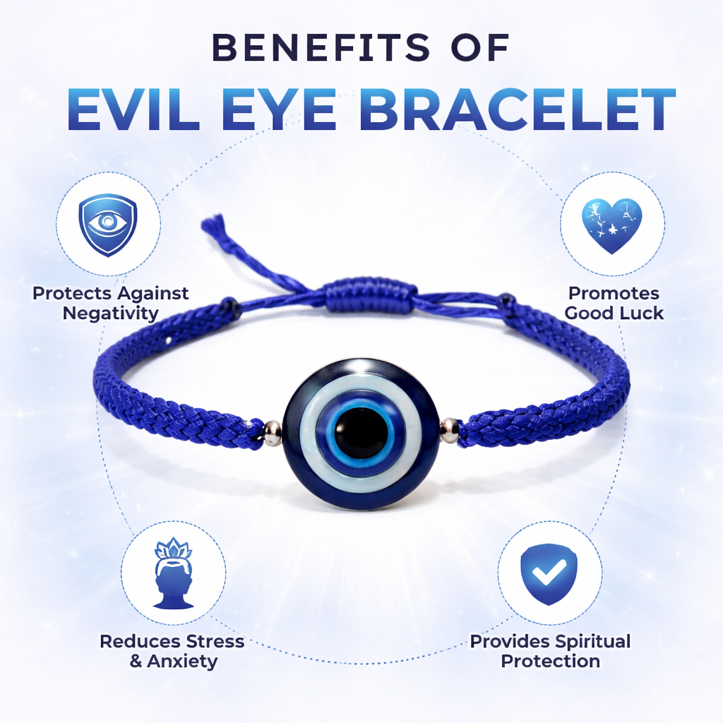 PURE SILVER EVIL EYE BRACELET SIZE: DIAMETER 25MM MATERIAL: 925 SILVER