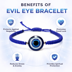 PURE SILVER EVIL EYE BRACELET SIZE: DIAMETER 25MM MATERIAL: 925 SILVER