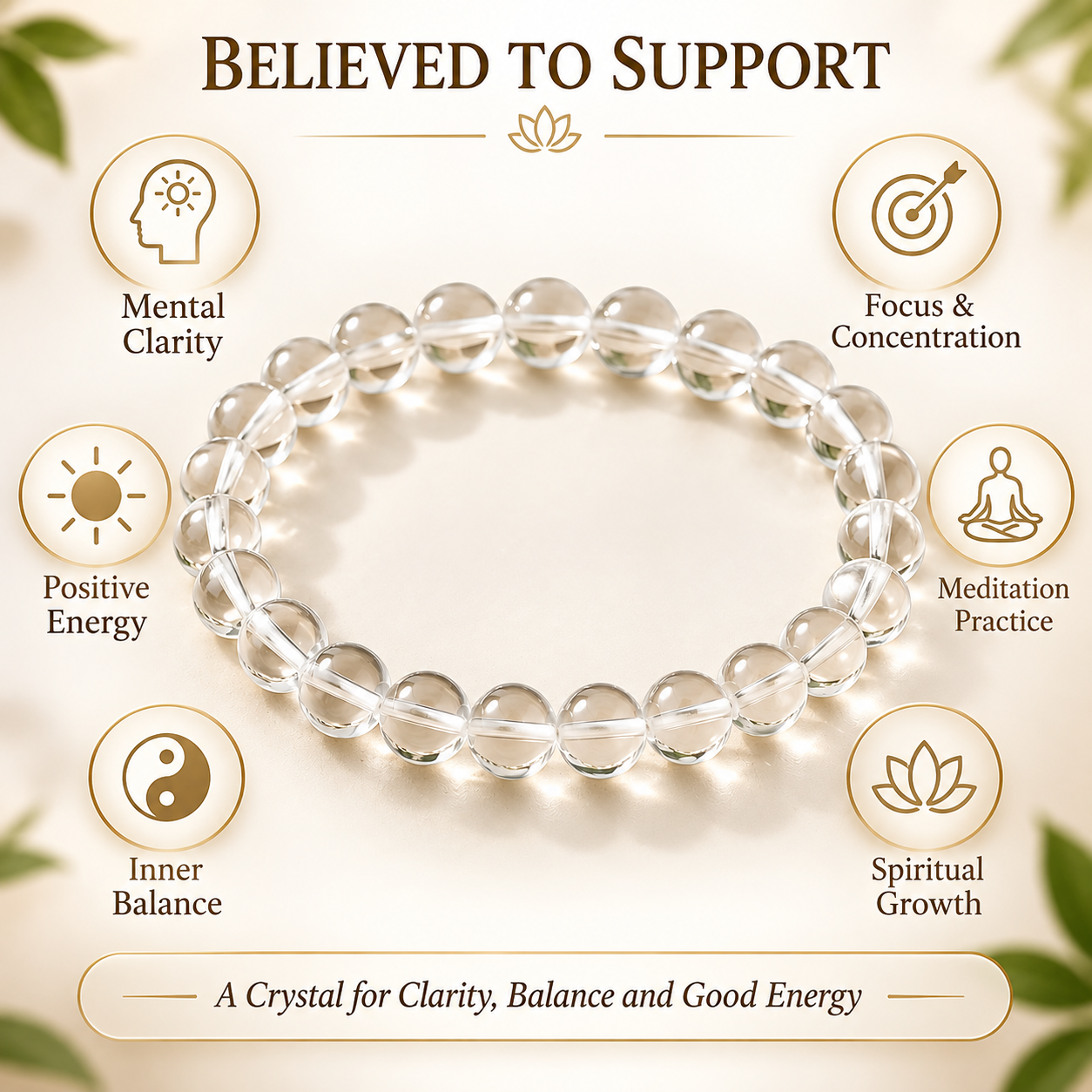 CLEAR QUARTZ BRACELET