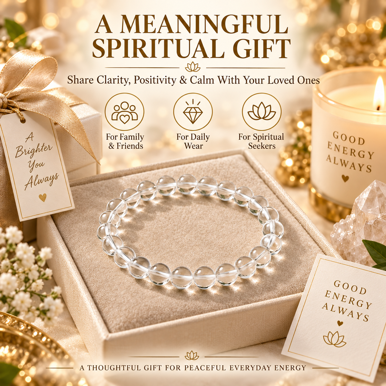 CLEAR QUARTZ BRACELET