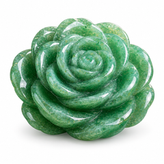 GREEN AVENTURINE CRYSTAL FLOWER (STONE OF OPPORTUNITY) SIZE: 2 INCHES, 80-100 GMS
