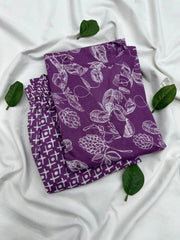 Cotton Printed Top Bottom Set