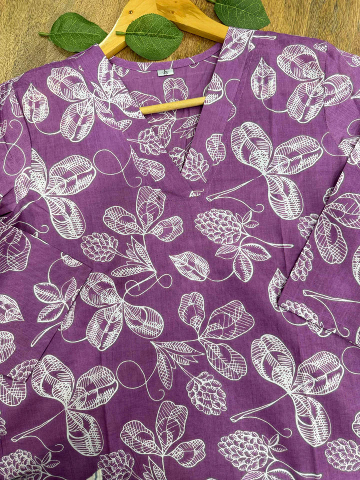 Cotton Printed Top Bottom Set