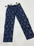 Indigo Bagru Handblock Print Top & Bottom Set for Women