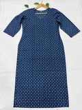 Indigo Blue Bagru Printed Top Bottom Set